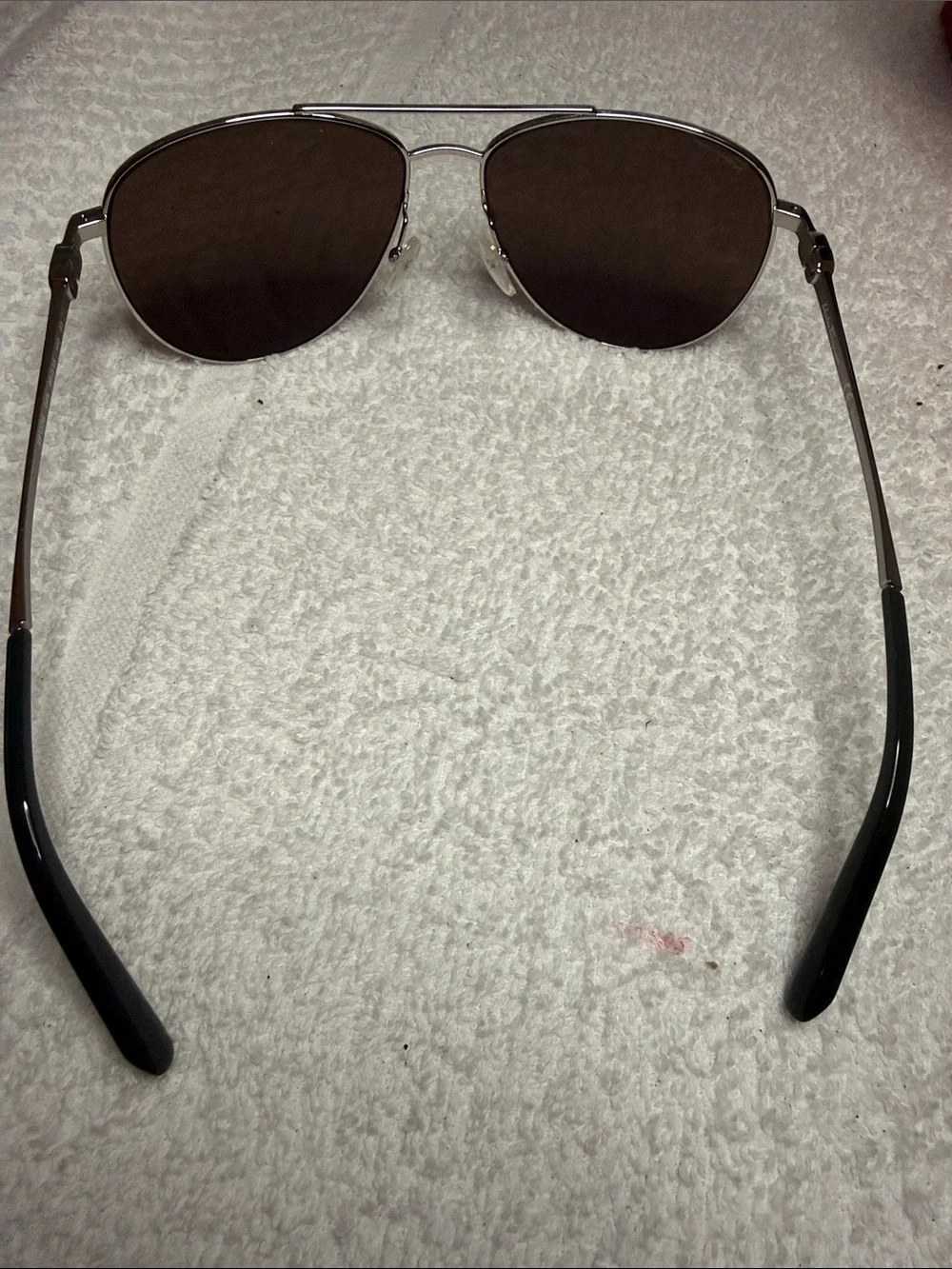 NWT SALVATORE FERRAGAMO SF157S Unisex Aviator Sunglasses Silver Brown Italy
